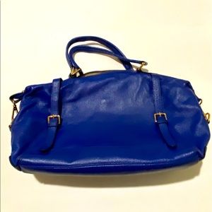 Beautiful Blue Leather Ora Delphine Bag